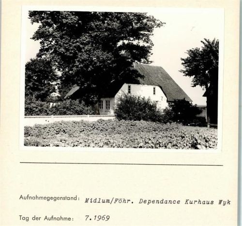 Midlum Dependance Kurhaus Wyk Foto montiert auf Karton
