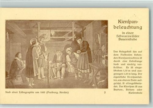Werbung Kretschmar Nr 7 Kienspanbeleuchtung Lithographie