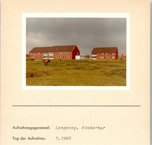 Langeoog Kinderkur Foto montiert auf Karton