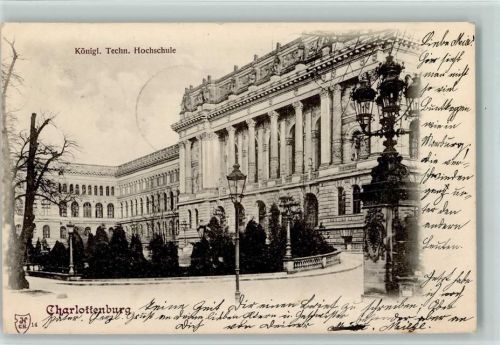 W1000 Charlottenburg Königl. Technische Hochschule Schule 1901