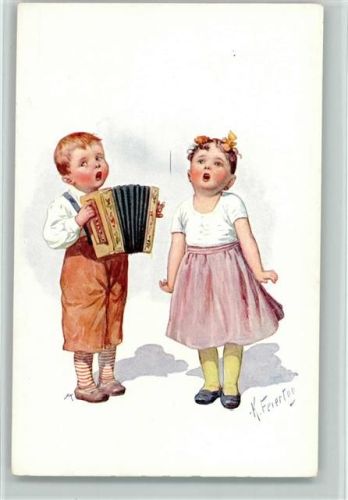 BKW Serie 774-3, Ziehharmonika, sehr gute Erhaltung AK
