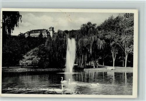 Bad Hersfeld Kurpark mit Blick auf Wiggbertshöhe