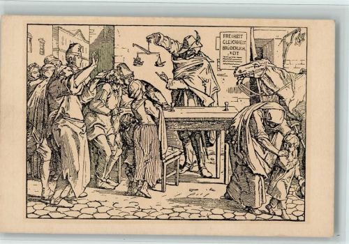 1915 Der Tod mit einer Waage im Mittelalter AK