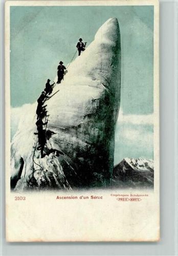 1912 Ascension d`un Serac , sehr gute Erhaltung AK