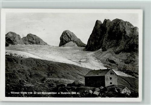 Adamekhütte Gosaugletscher und Dachstein Hüttenstempel