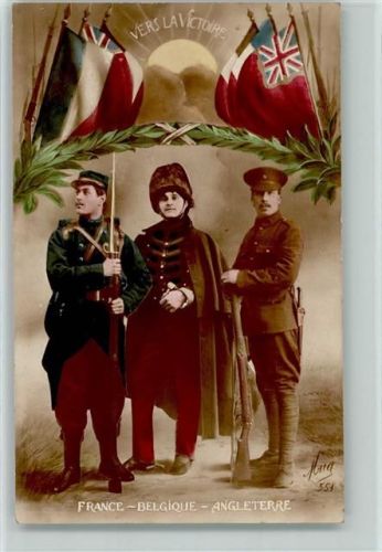 1915 France-Belgien-Angleterre AK