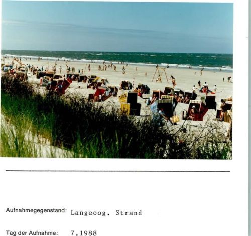 Langeoog Strand Foto montiert auf Karton