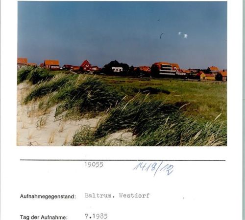 Baltrum Westdorf Foto montiert auf Karton