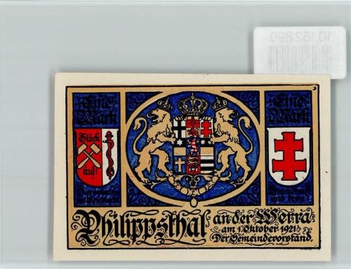 Philippsthal Notgeld Webstuhl Deepskaller Konrad Amhof