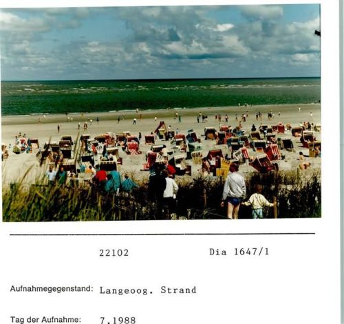 Langeoog Strand Foto montiert auf Karton