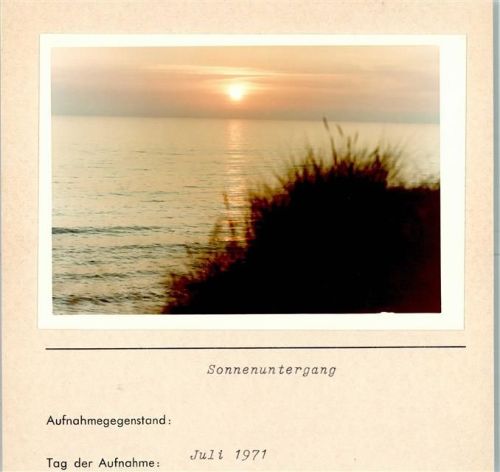 Sonnenuntergang Foto montiert auf Karton