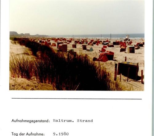 Baltrum Strand Foto montiert auf Karton