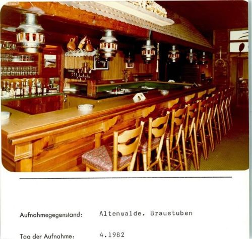 Altenwalde Braustuben Foto montiert auf Karton