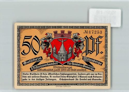 Wittenberge Notgeld Lyceum