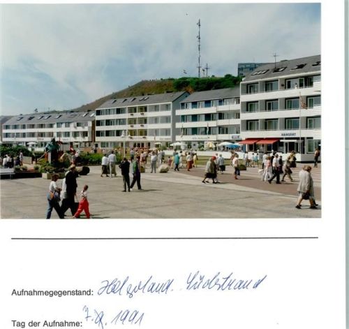 Helgoland Südstrand Foto montiert auf Karton