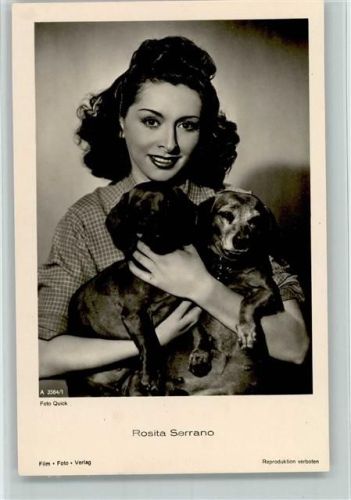 Rosita Serrano mit zwei Dackel Dackel