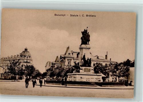 Bukarest 1918 Statue C. Brätianu AK