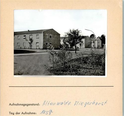 Altenwalde Fliegerhorst 1958 Foto montiert auf Karton