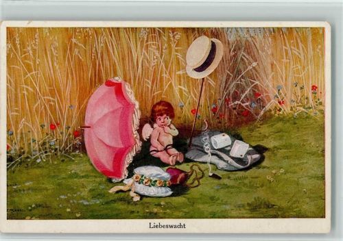 1923 Liebeswacht , sign Zahl - Amor