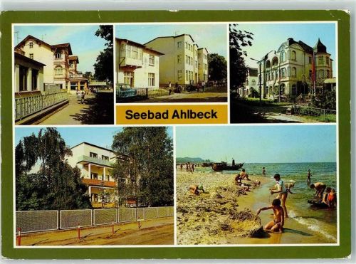 17375 O2111 Ahlbeck - Konsum-Möbelhaus FDGB-Erholungsheime Aegir und Max Kreuzinger Altbau Ferienheim Waldeck Strand