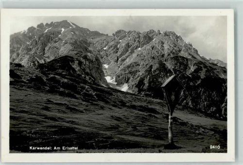Kunstverlag Chizzali Nr. 2410 Karwendel Am Erlsattel , Flurkreuz / Marterl