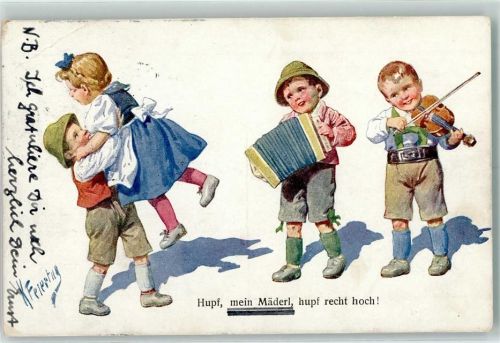 1916 Verlag BKW Serie 194-6 Kinder sign Feiertag