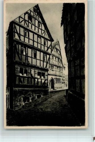 Schlitz Weg zur Schachtenburg Kohlezeichnung sign. K. Winkel