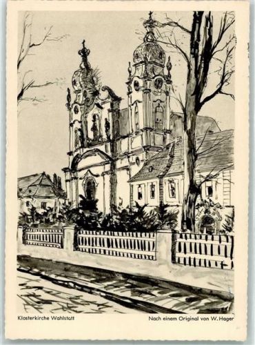 Wahlstatt Klosterkirche GVG-Kunstkarte sign Hager W. Vergesst den deutschen Osten nicht!