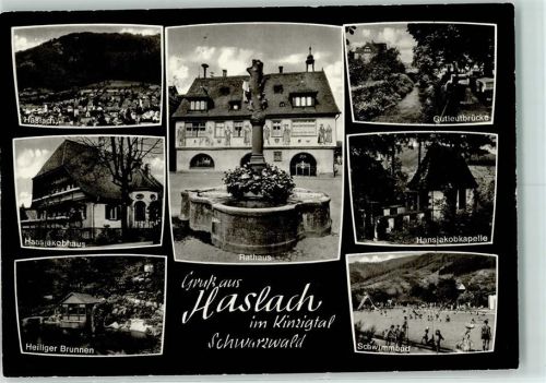 Haslach Rathaus heiliger Brunnen Gutleutbrücke