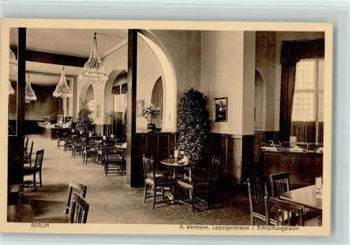 Berlin Mitte Warenhaus A. Wertheim Innenaufnahme Erfrischungsraum