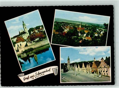 92421 W8460 Schwandorf , Bay - Rückseite mit Abschürfungen bzw Kleberesten Gasthaus Zur Post VW Käfer