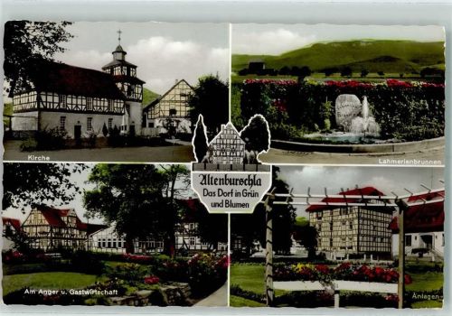 Altenburschla Lahmerienbrunnen Am Anger Gasthaus Kirche Parkanlagen