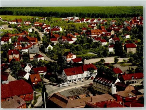 Fürstenberg Rückseite mit Abschürfungen bzw Kleberesten Fliegeraufnahme