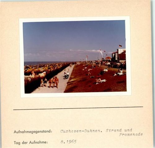 Duhnen Foto montiert auf Karton