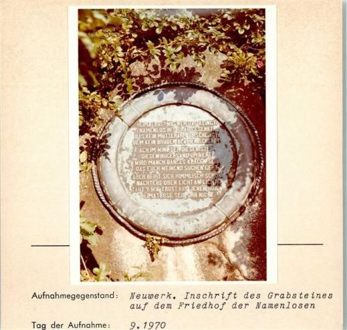 20095 W2191 Hamburg-Insel Neuwerk FOTO KEINE AK Foto montiert auf Karton Inschrift Grabstein Friedhof