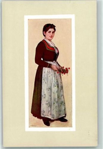 Königssee Frau in Tracht sign Ort lt. Verlag