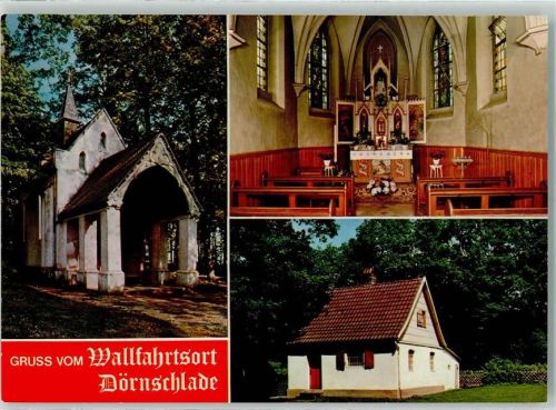 Wenden Rückseite mit Abschürfungen bzw Kleberesten Wallfahrtskapelle Dörnschlade