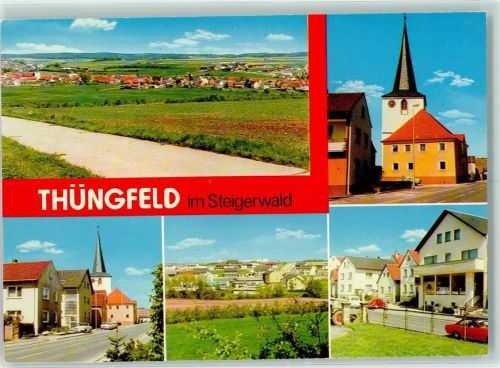 Thüngfeld Rückseite mit Abschürfungen bzw Kleberesten