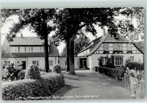 Fallingbostel Schriebershof Rückseite mit Abschürfungen bzw Kleberesten