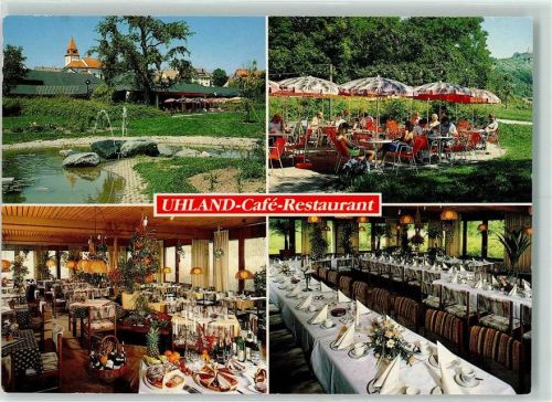 72108 W7407 Rottenburg am Neckar - Uhland Café Gasthaus Kuchenplatte Sektflaschen