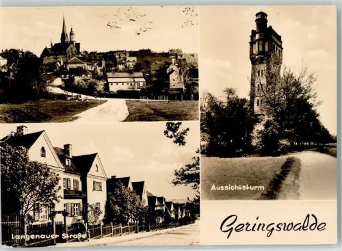 Geringswalde Rückseite mit Abschürfungen und Kleberesten Aussichtsturm Langenauer Straße