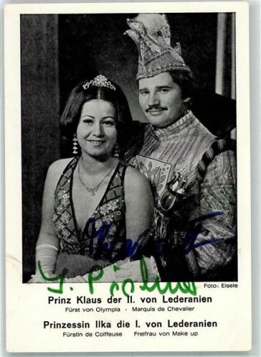 Offenbach Karneval Schreibmaschine Prinz Klaus der II. von Lederanien Fürst von Olympa Prinzessin Ilka die I. von Lederanien Fürstin de Coiffeuse