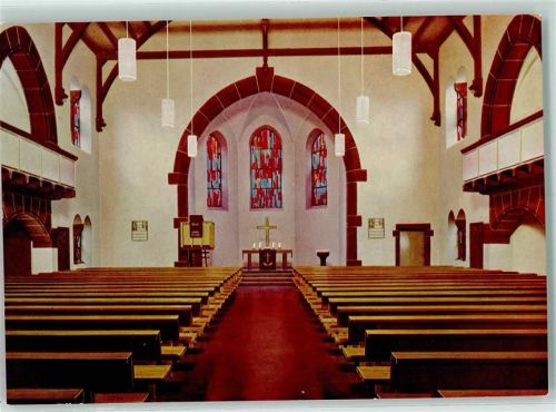 Nonnenweier Evangel. Kirche Rückseite mit Abschürfungen bzw Kleberesten