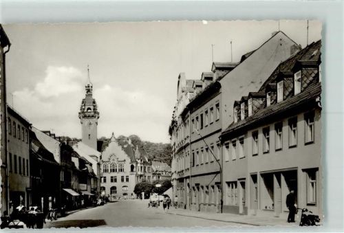 Waldheim Platz der Befreiung Rückseite mit Abschürfungen bzw Kleberesten