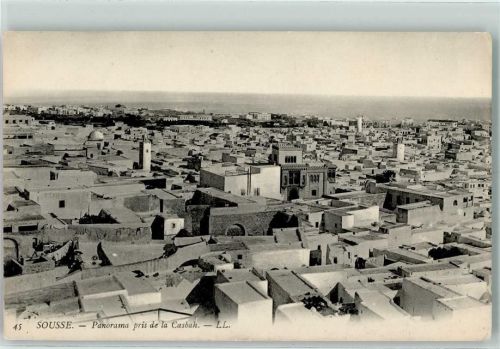 Sousse 1913 Vue generale pris de la Casbah AK