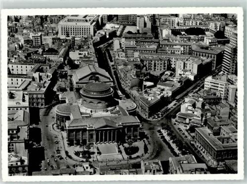 Palermo 1963 Fliegeraufnahme Theater AK
