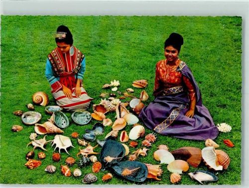 Davao Moro and Bilaan Girls with Philippine Shells