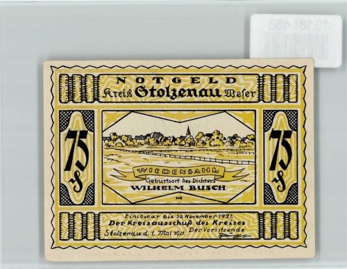 Stolzenau Notgeld Wilhelm Busch