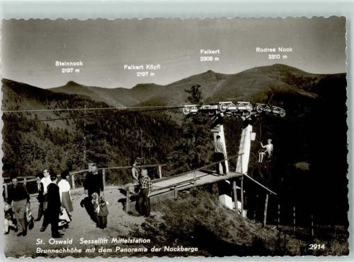 Sankt Oswald 1961 Sessellift Mittelstation