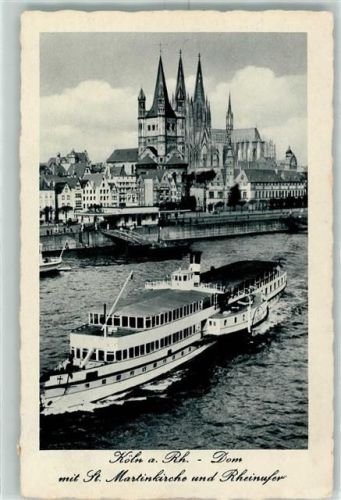 Köln Altstadt-Süd 101 Dom St. Martinkirche Rheindampfer